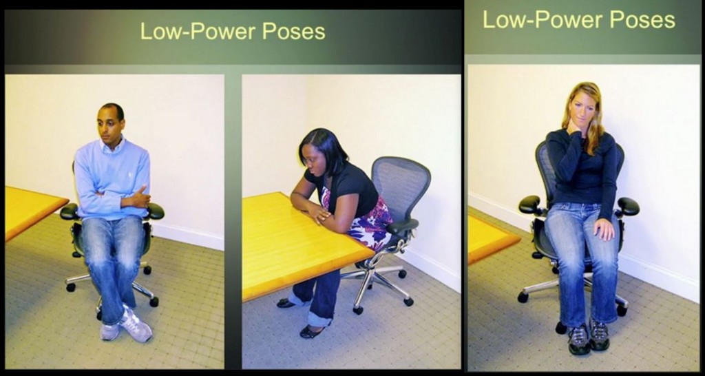 "Low Power Posture" Courtesy of Amy Cuddy